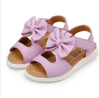 2019 m. vasarą naujų korėjos vaikų sandalai merginos princesė batai lankas tuščiaviduriai paplūdimio bateliai kūdikių bateliai dydis 22--32