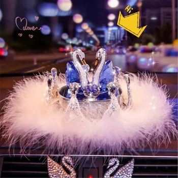 2020-geriausia dovana, namų biuro automobilio interjero aksesuarų karūna crystal swan kvepalai apdaila