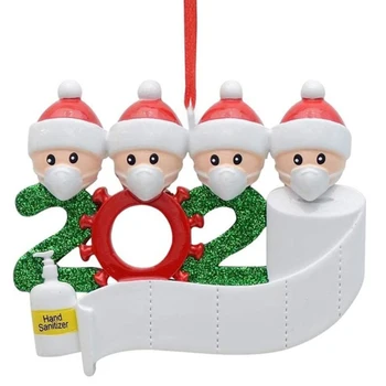 2020 Karantino Kalėdų Šalis Dekoro Dovanos Santa Claus Su Kauke Asmeninį Kalėdų Eglutės Ornamentu Kalėdų Ornamentu
