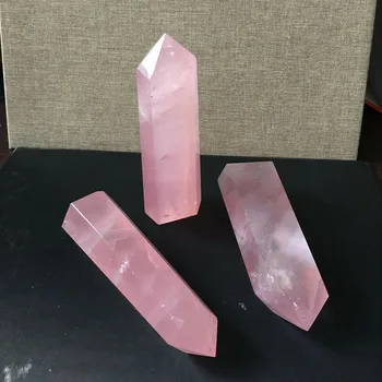 2020 m. Naujas Stiliaus 40-50mm Natūrali uoliena Pink Rose Kvarco Kristalo Lazdelė Taško Gydomųjų Mineralinio Akmens Miegamojo Kambarį Priedai