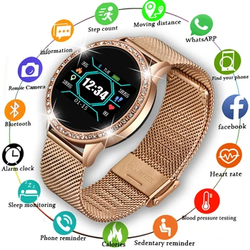 2020 Naujas Smart Watch Moterų, Vyrų Širdies ritmas, Kraujo Spaudimas Sporto Multi-funkcija Žiūrėti fitness tracker Mados smartwatch+Box