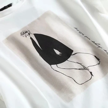 2020 Naujas Vasaros Baltos Derliaus Medvilnės Marškinėliai Moterims Harajuku O-Kaklo Trumpomis Rankovėmis Atsitiktinis Marškinėlius Viršūnes Moterų Camiseta Verano Mujer
