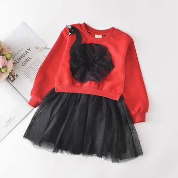 2020 Naujų Rudens Mergaičių Atsitiktinis Saldžiųjų Suknelės Mergina Geometrinis Modelis Suknelė Vaikams, Kūdikių Retro Šalis, Kostiumai Vaikams, Kostiumo