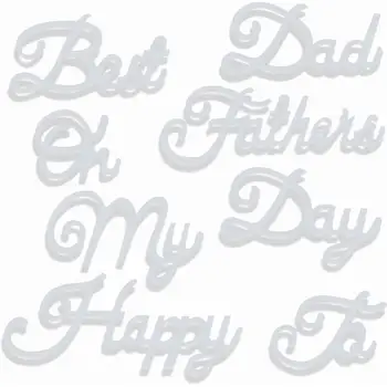 2020 Naujų Tėvo diena, anglų Geriausias Tėtis Metalo Pjovimo Miršta Cut-Popieriaus gamybos Žodžiai atvirukas 