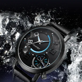 2020 viršuje Prabangos prekės ženklo Mados Lauko Sporto Žiūrėti Vyrų Kvarciniai Laikrodžiai Šviečiantys Vandeniui natūralios Odos Žiūrėti reloj hombre