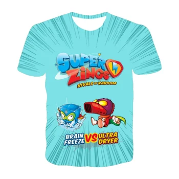 2021 Berniukų Ir Mergaičių Super Zings Drabužiai Nauji Harajuku Stilius Klasikinis Superzings Žaidimas 3d Spausdinimo T-Shirt Vaikams, Kūdikių Drabužiai Tees