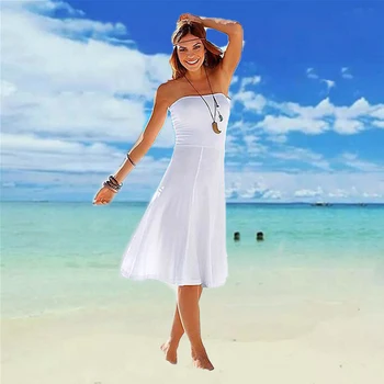 2021 Bikini Danga-ups Tunika Vasaros Seksualus Wrap Krūties Suknelė, Paplūdimio Plius Dydis maudymosi kostiumėlį Padengti Iki Moterų 3 Būdai, kaip Dėvėti Sukneles