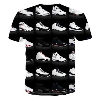 2021 Inovacijų trumpomis Rankovėmis Viršūnes, O-kaklo Kvėpuojantis Akių Marškinėlius Vyrų Mados Atsitiktinis 3d Sportbačiai Spausdinti Jaunimo Gatvės T-shirt