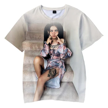 2021 Interneto Įžymybė Bella Poarch 3D Print T-marškinėliai Vyrams, Moterims Vasaros Mados Atsitiktinis Trumpas Rankovės Negabaritinių marškinėliai Kietas Viršūnes