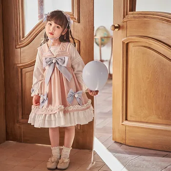 2021 Ispanijos Mergaitės Kūdikio Gimtadienio Suknelės Vaikams Lankas, Kamuolys Suknelė Bamblys Girl Lolita Princess Drabužius Kūdikiams, Ispanija Drabužiai