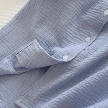 2021 Japonijos naujas stilius ponios vasaros medvilnės krepo trumparankoviai šortai pižama dviejų dalių gryna spalva mielas namų paslaugų rinkinio