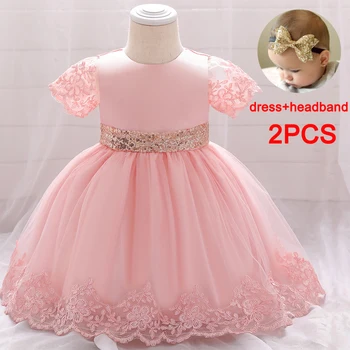 2021 Kalėdų Bamblys Baby Girl Dress 1 Gimtadienius Suknelė Mergina Drabužius Kūdikiams China Didelis Lankas Krikšto Princesė Suknelės, Šaliai