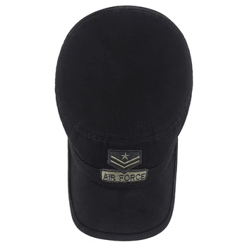 2021 Kamufliažas Flat Top Hat Oro Pajėgų Armijos Bžūp Skrybėlę Karinės Kepurės Vyrai Moterys Medvilnės Hat, Black Armijos Žalioji Išsiuvinėti Camo Skrybėlę