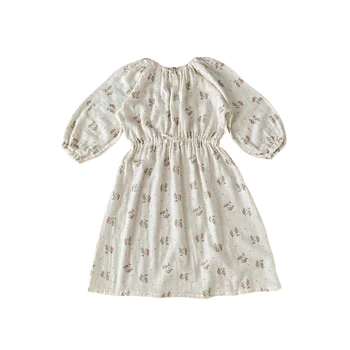 2021 Lill Mergina Dress Dvigubą Marlę Gėlių Serijos Marškinėliai, Kelnės Mergina Palaidinė, Šortai Kostiumas