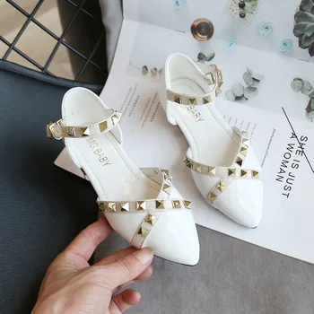 2021 m. pavasario vasaros naują korėjos mergaičių sandalai vaikus kniedės plokščia batų mados princesė batai laukinių Baotou