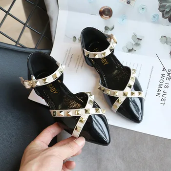2021 m. pavasario vasaros naują korėjos mergaičių sandalai vaikus kniedės plokščia batų mados princesė batai laukinių Baotou