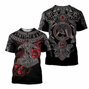 2021 m. Vasarą Naujas Vyrų Viking 3dt Marškinėliai Spausdinimas Drabužių, Karšta Tendencija Punk T-shirt Harajuku Vyrų Viršų