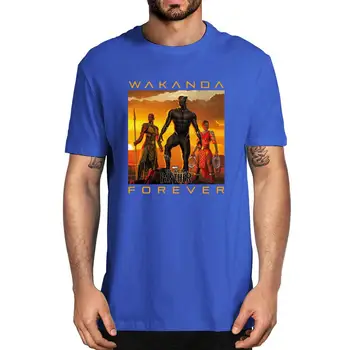 2021 mados Naujų Juoda Pantera Chadwick Wakanda Amžinai Kietas Vyrų medvilnės Hero T-Shirt moterims, Minkštas viršų tee