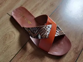 2021 mados seksualus vasaros naują stilių patogus mozaikos spalva lauko moterų šlepetės plokščiadugnis plius dydis moterų paplūdimio slippers41