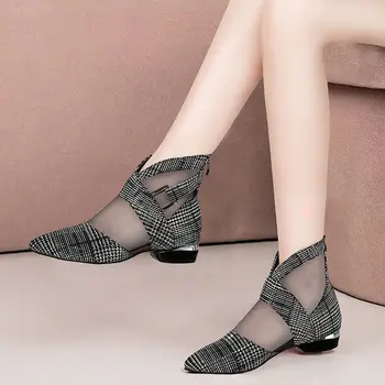 2021 Moterys Vasarą Smaigalys sandalai Mados pledas sandalai Vasarą Trumpi auliniai batai 40 dydis