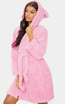 2021 Moterų Chalatas Pižamą Storas Šiltas Apdaras Žiemos Unisex Pliušinis Rožinė Pižama Mielas Gyvūnų Flanelė Vonia Sleepwear Loungewear
