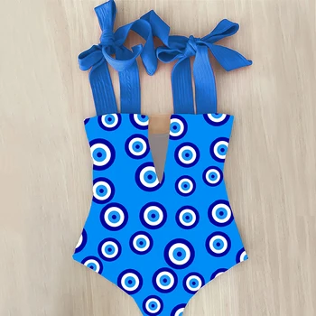 2021 Nauja Seksuali vientisi maudymosi kostiumėlį Peties Strappy maudymosi kostiumėlį Širdies spausdinti maudymosi Kostiumėliai Moterims, Backless Maudymosi Kostiumas, Paplūdimio Drabužiai Monokini