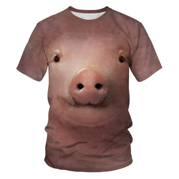 2021 Nauja, t-Shirt Vyrai, Gyvūnų T-Shirt Cool 3D Stiliaus 3D T-Shirt Vasaros Tendencija Trumpas Rankovės Per dydžio vyriški T - shirt Viršų