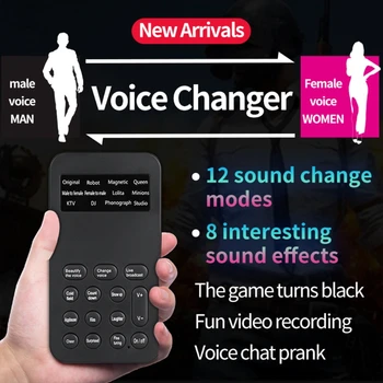 2021 Naujas Balso Keitiklis 7 Skirtingų Balso Modifikatoriai Apgaulės 3.5 mm Audio Mini Balsas Telefono, 