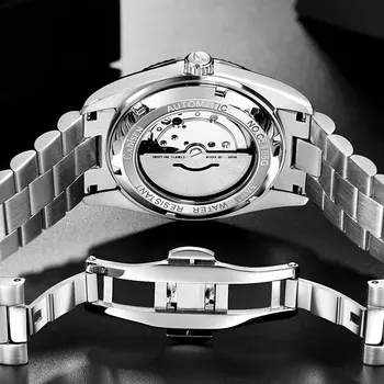 2021 Naujas CADISEN DIENA-DATA, vyriški mechaniniai laikrodžiai Viršuje prabangos Prekės automatinė aukso laikrodis atsparus vandeniui nerūdijančio plieno Reloj Hombre