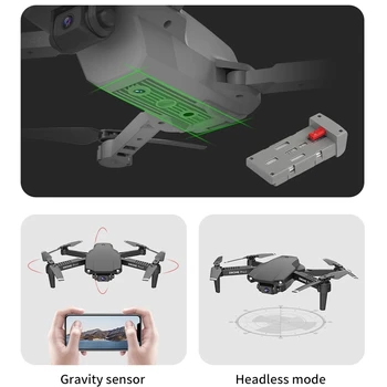 2021 Naujas E99 Pro2 RC Mini Drone Su 4K HD Dual Camera WIFI FPV, Drones, RC Sraigtasparnis, Sulankstomas Quadcopter Dron Žaislai Berniukams