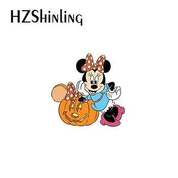 2021 Naujas Helovinas Mickey Minnie Mouse Mikė Pūkuotukas ančiukas Donaldas Mezgimo Amatų Epoksidinės Dervos Sagės Smeigtukai Ženklelis