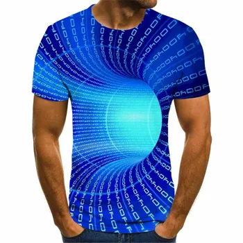 2021 Naujas Mados Laisvalaikio trimatis Išmaišykite Vasaros trumpomis Rankovėmis, Vyrų 3D Spausdinimo O-Kaklo Kasdien Atsitiktinis Juokinga Vyrų Marškinėliai 6XL