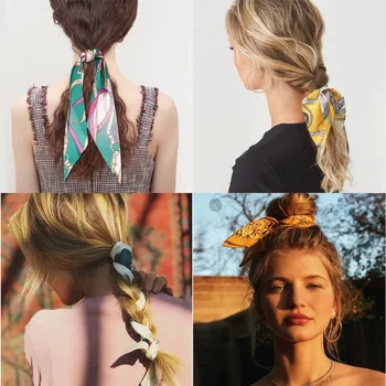 2021 Naujas Mados Lankelis Gėlių Hairbands Pintų Plaukų Virvę Ilgi Plaukai Scrunchies Kaspinu Surišti Į Arklio Didmeninės Plaukų Papuošalai