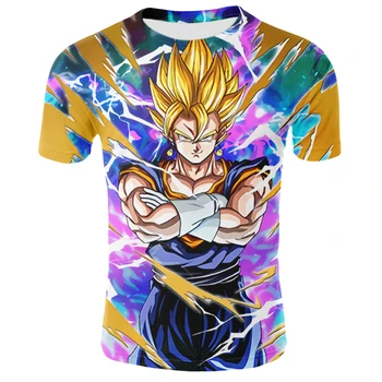 2021 naujas produktas karšto pardavimo anime grafinis t-shirt Goku sūnus vyriški t-shirt 3D mados viršų vasara O-kaklo marškinėliai berniukui drabužių plius dydis