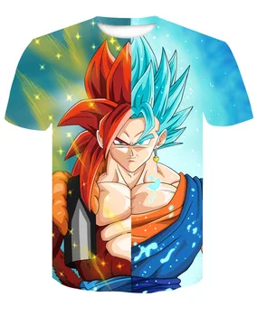 2021 naujas produktas karšto pardavimo anime grafinis t-shirt Goku sūnus vyriški t-shirt 3D mados viršų vasara O-kaklo marškinėliai berniukui drabužių plius dydis