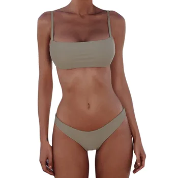 2021 Naujas Seksualus Push Up Unpadded Brazilijos Bikini Nustatyti Moterų Derliaus maudymosi kostiumėlį, maudymosi Kostiumėliai, Paplūdimio Kostiumas Biquini maudymosi kostiumai