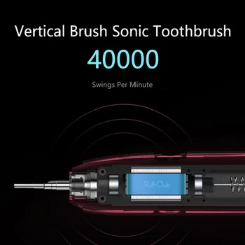 2021 NAUJAS Sonic Elektros dantų šepetėlį Porą Nustatyti V1-5 Mode Teptuku Balinimo Ultragarsinis Automatinio Dantų Šepetėliu Greitai Įkraunamas