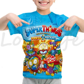 2021 Naujas Super Zings Serija 7 Marškinėliai Vasaros trumpomis Rankovėmis Atsitiktinis Marškinėlius Vaikai Superzings T-shirt Kūdikių Berniukų, Mergaičių Animacinių filmų Tee Viršūnės