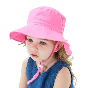 2021 Naujas Vasaros Baby Sun Skrybėlę Vaikų Lauko Kaklo, Ausų Padengti Anti UV Apsauga Paplūdimio Kepurės Berniukas, Mergaitė, Plaukimo Kepuraitės 0-3Years