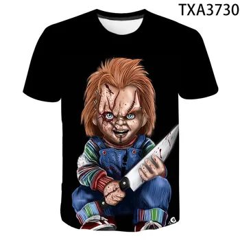 2021 Naujas Vasaros Chucky 3D Marškinėliai Vyrams, Moterims, Vaikams Cool Atsitiktinis Mados Trumpas Rankovės Streetwear Berniukas Mergaitė Vaikams Spausdinti Viršūnes Tee