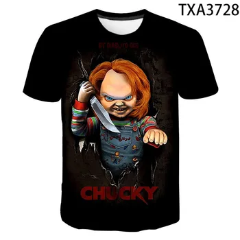 2021 Naujas Vasaros Chucky 3D Marškinėliai Vyrams, Moterims, Vaikams Cool Atsitiktinis Mados Trumpas Rankovės Streetwear Berniukas Mergaitė Vaikams Spausdinti Viršūnes Tee
