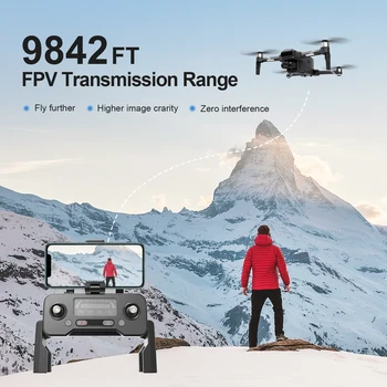 2021 NAUJAS Šventas Akmuo HS600 GPS Drone su 4K vaizdo Kamera 2-Asix, Gimbal, EIS ir 3KM FPV Tranai Suaugusiems Brushless Variklio Auto Grįžti