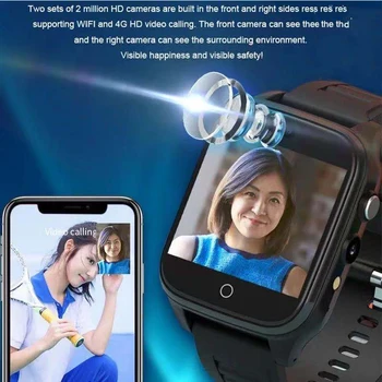 2021 Naujausias atvykimo Vaikai 4G smart Žiūrėti GPS Sekimo Locator 1.54 Colių Vaizdo Skambučių Širdies ritmo Monitorius IP67 atsparus vandeniui žiūrėti telefonas