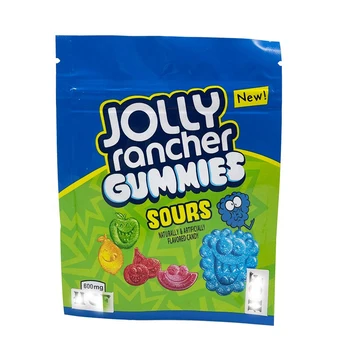 2021 Naujausias Jolly Rancher 600 mg Sours Gummies Įkandimų Saldainiai Mylar Maišeliai Kvapas Įrodymas Užtrauktukas Eidble Pakuotės Piktžolių Krepšiai Sandėlyje