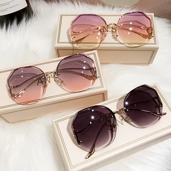 2021 Nauji Akiniai nuo saulės Moterims Taškus UV400 Prekės Dizaineris Aukštos Kokybės Gradientas Saulės Akiniai Moterų oculos