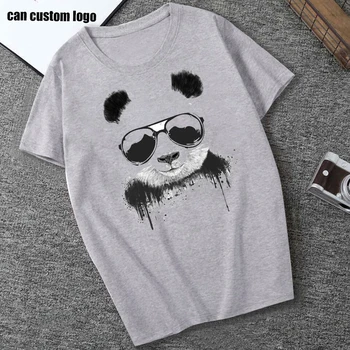 2021 Nauji Marškinėliai Panda Print Vyrų Marškinėliai Vasaros Tshirts Moterų Mados Atsitiktinis Trumpomis Rankovėmis Plius Dydis Tee Viršuje Mielas Panda Tee Marškinėliai