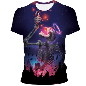 2021 Naujo Dizaino T-Shirt Vyrai Sunkiųjų Metalų Mirties Kaukolės 3D Atspausdintas T-Shirt Laisvalaikio Stiliaus Marškinėliai Street Viršų