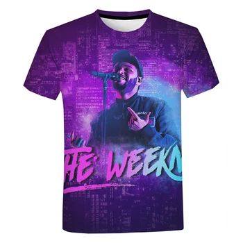 2021 Naują Atvykimo The Weeknd 3D Atspausdintas T-marškinėliai Vyrams, Moterims Mados Atsitiktinis, Kietas Pop Muzika, Negabaritinių Trumpas Rankovėmis Tee Viršūnės
