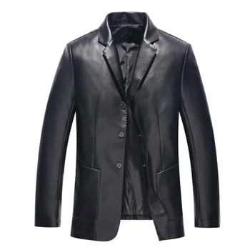2021 naują rudenį vyrų odos striukė mados high-end vyrų kostiumas, odiniai drabužiai mados versija 3 mygtuką, vyriški paltai L-4XL
