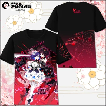 2021 Naujų Anime Honkai Lmpact 3 Mados T-Shirt Prarasti trumparankoviai Vasarą Naujų Vyrų, Moterų, Studentų Harajuku Tee Viršūnes Cosplay